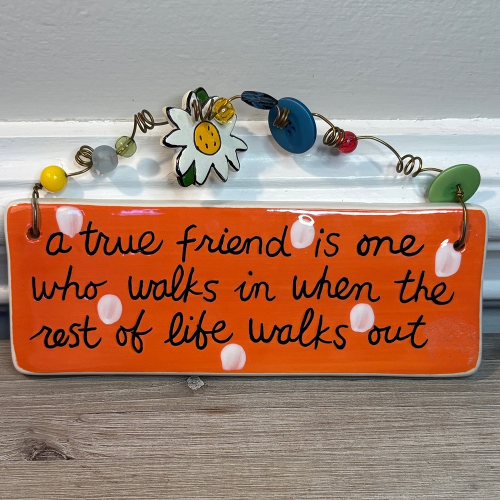 Sandra Magsamen Ceramic Hanging Inspirational Sign